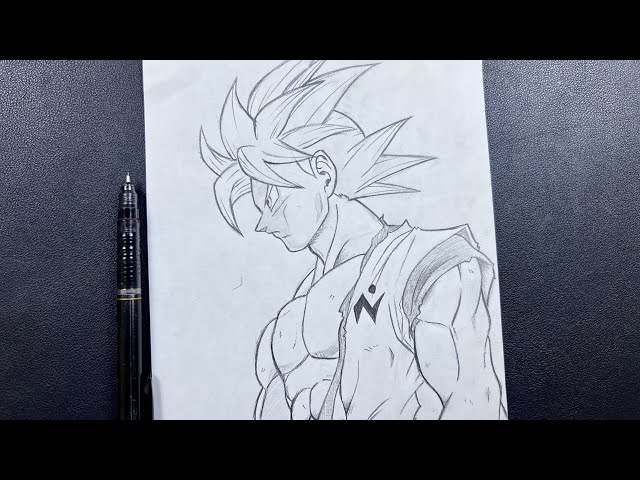 HOW TO DRAW GOKU SUPERIOR INSTINCT - STEP BY STEP 