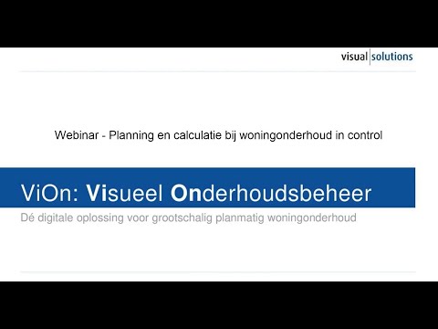 Webinar - Planning en calculatie bij woningonderhoud in control