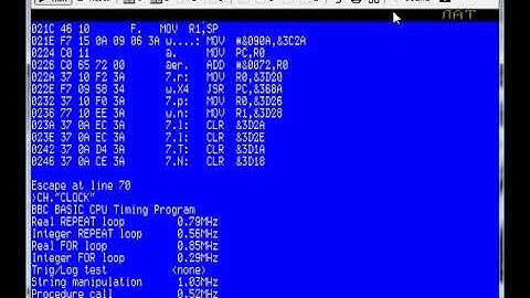 PDP11 BBC BASIC for RT11 running on UKNC