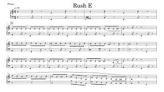 'Rush e Piano '   Sheet Music tutorial cover