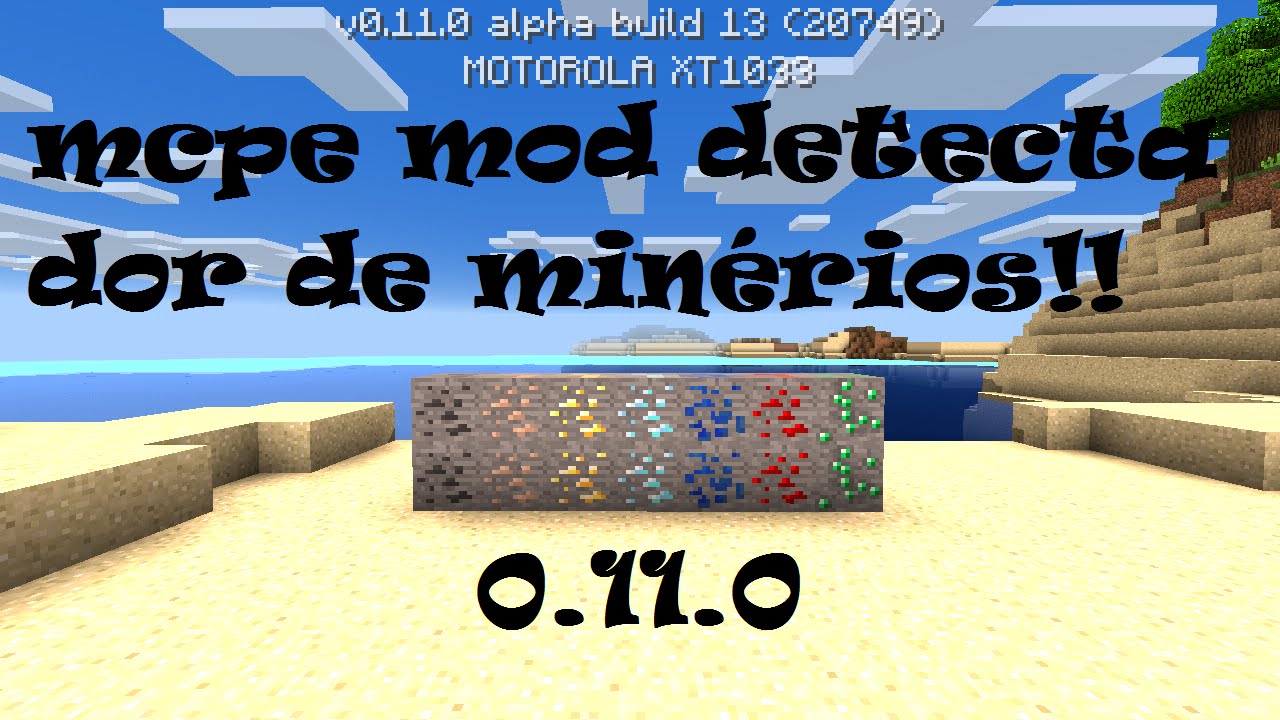 Minecraft PE 0.11.0 (MOD) Detector De Minérios - YouTube