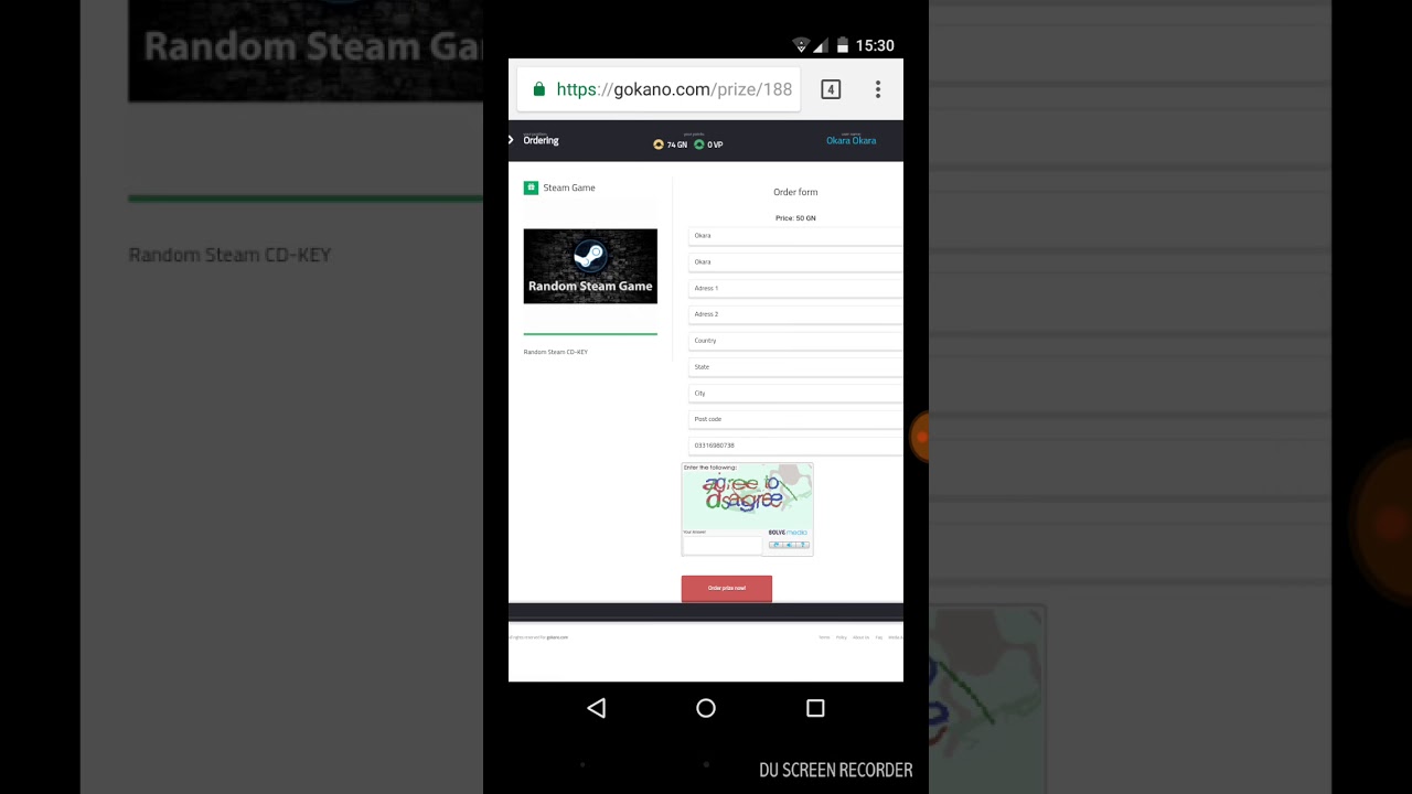 Win gokano product's with proof added