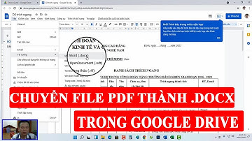 Chuyển file PDF to Word trong Google Drive, Google Tài liệu