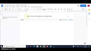 APA 7 Title Page Demo Using Google Docs