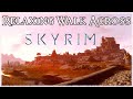Relaxing walk across all of skyrim  ambient music and sounds in 4k