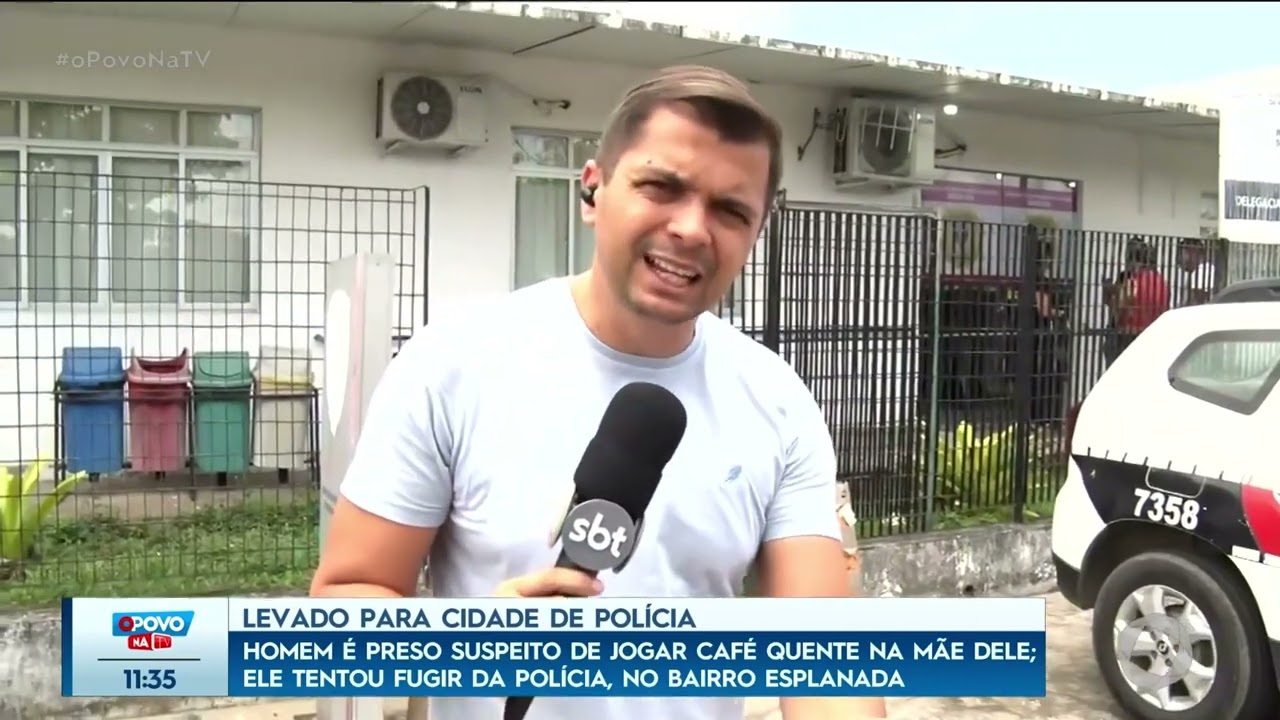 Homem é preso suspeito de jogar café quente na mãe dele - O Povo na TV