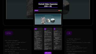 Portrait Video Expansion 📱✨ (CSS + JS) #htmlcss #videojs #javascript #jquery #webdesign