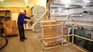 Pallet Gate Unloading Video (Mezzanine View)
