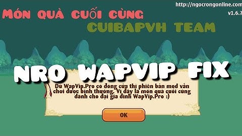 NRO 167 WapVip.Pro Fix Lỗi Đơ Map Khi Gọi Rồng