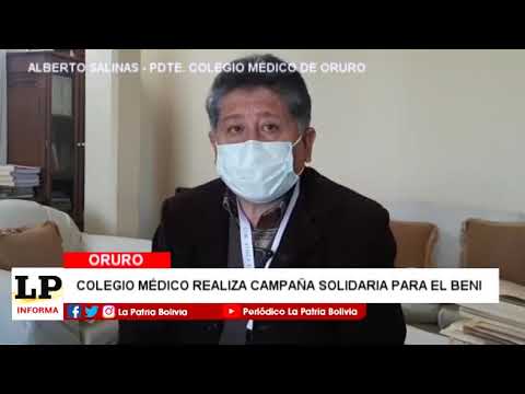 Colegio Médico de Oruro realiza campaña solidaria para el Beni.