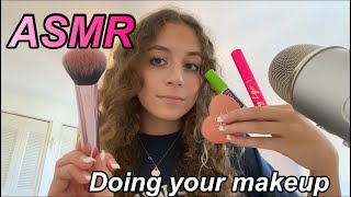 ASMR doing your makeup (personal attention, tapping, whispers)