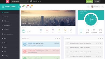 Bucket Admin Bootstrap 3 Responsive Flat Dashboard