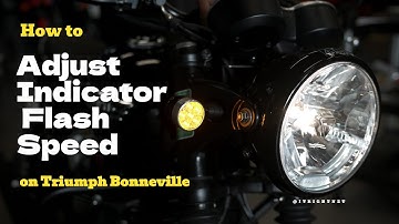How to Adjust Turn Signal Flash Speed on Triumph Bonneville|LED Indicator Setup #triumphmotorcycles