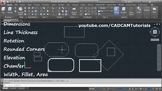 AutoCAD Rectangle Command Tutorial Complete | Dimensions, Line Thickness, Rotation, Elevation