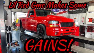 LIL Red GMC Gets some gains! 80+ rwhp 6.0 Lq9 tick torqmax stage 3 Katech heads fast lsxhr intake