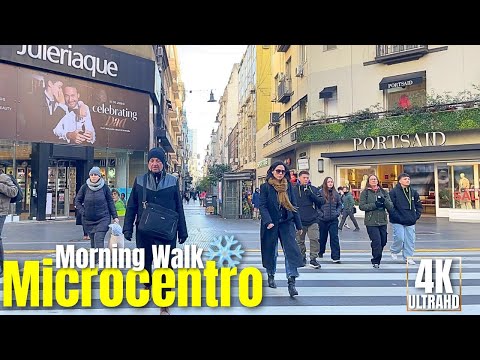 [4K] WINTER in BUENOS AIRES 🇦🇷| Florida Street in the MORNING 