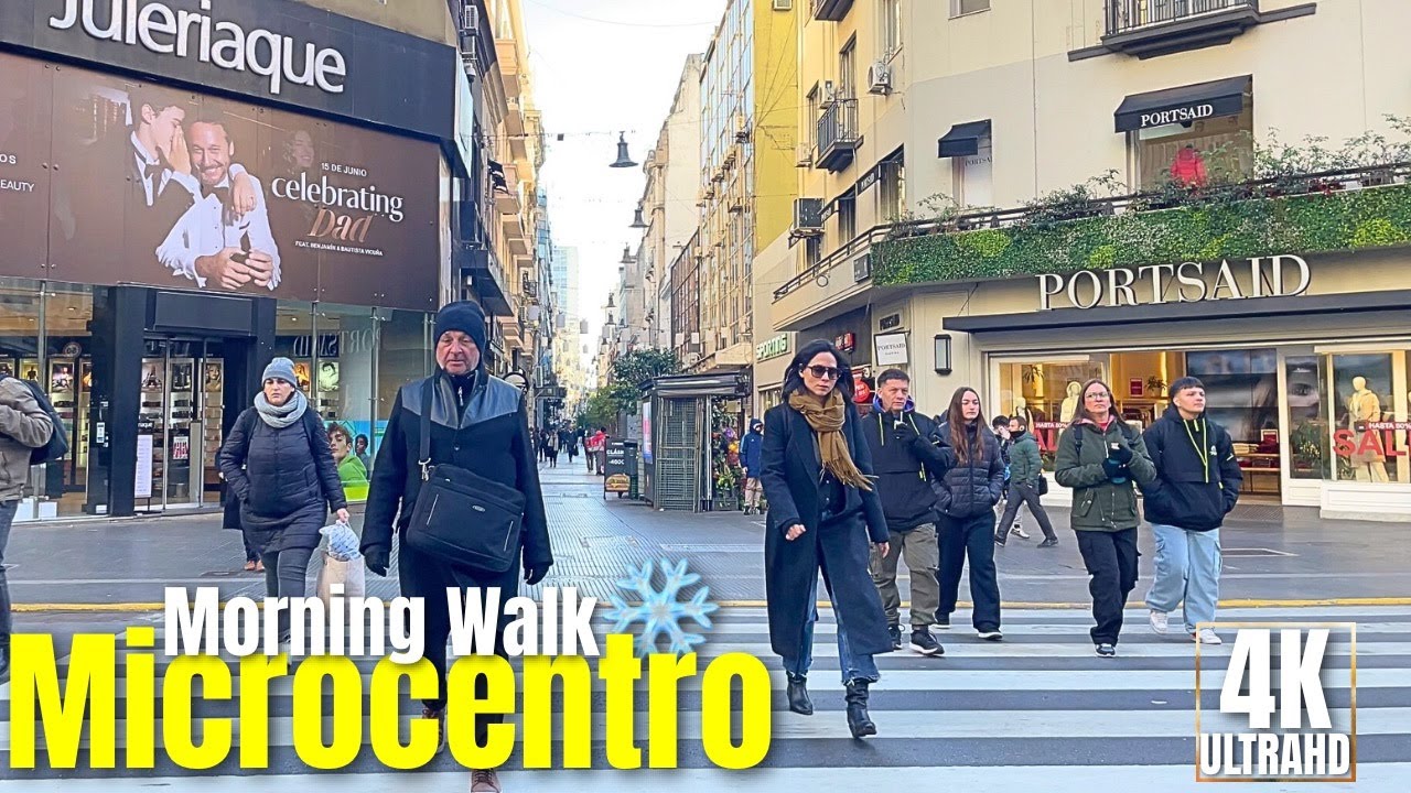 [4K] Winter in Buenos Aires 🇦🇷 | Florida Street in the Morning