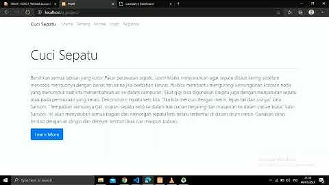 Pengembangan Aplikasi Web Membuat Web Cuci Sepatu