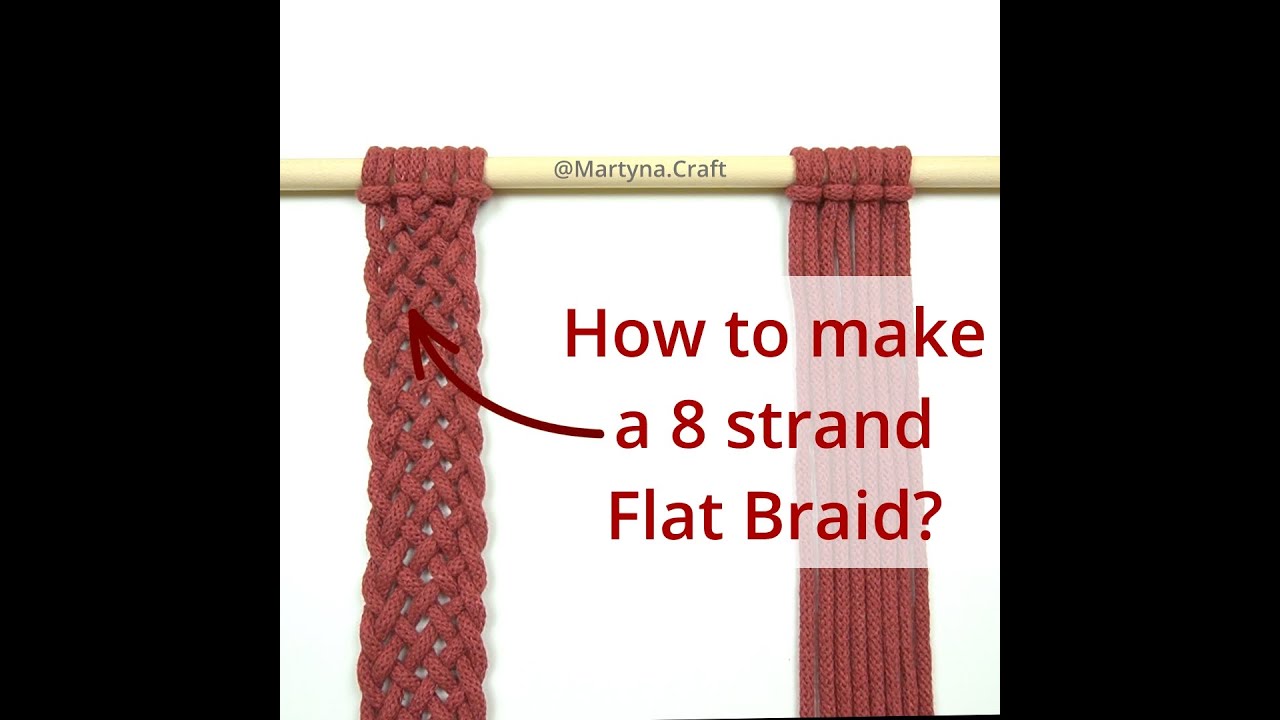 How to make a 8 strand Flat Braid? #shorts 