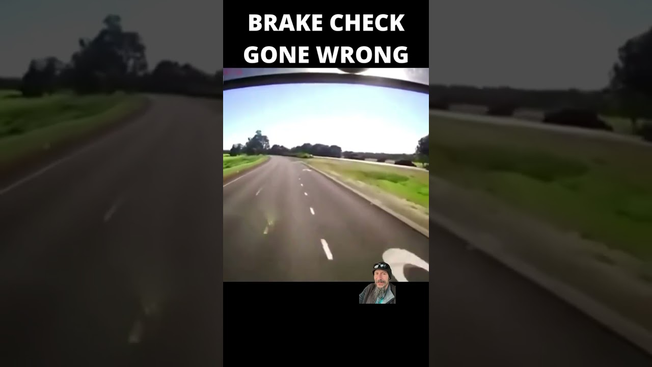 Truck vs car brake check 