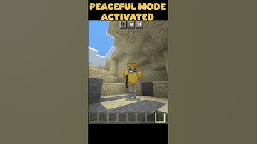 Minecraft peaceful mode activated 😄#trending #minecraft #shorts #viral #video