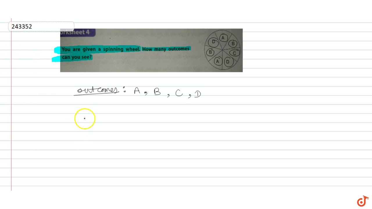 You are given a spinning wheel. How many outcomes can you see?