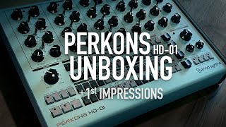 PERKONS HD-01 a crazy DRUM MACHINE by Erica Synths | UNBOXING & 1st impression