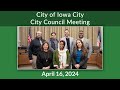 Iowa city city council meeting of april 16 2024
