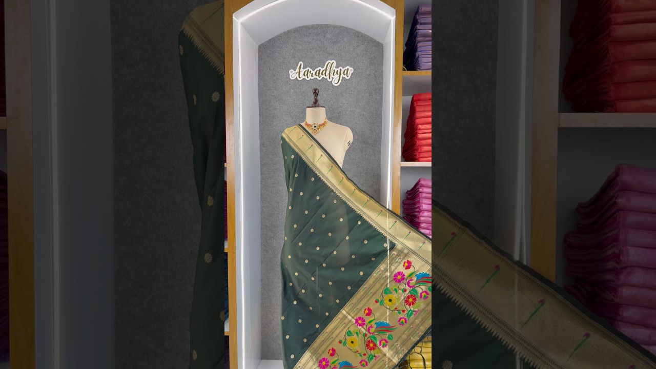 Pure Paithani Silk Weaving Zari Paithani Duppata