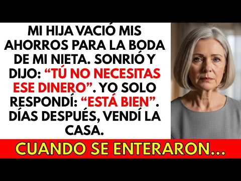 Mi hija vació mis ahorros para pagar la boda de mi nieta; entonces vendí la casa…