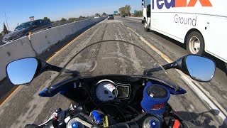 FEDEX TRUCK PASSES ME AT 103MPH TO MAKE A "NEXT DAY" DEADLINE! ULTRA 4K/HD 1080P