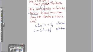 Unit 1 Lesson 12 Real World Problems