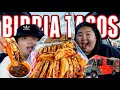 TRYING BIRRIA QUESO TACOS Y CONSOME FOR THE FIRST TIME MUKBANG 먹방 EATING SHOW! (HIGHLY REQUESTED)