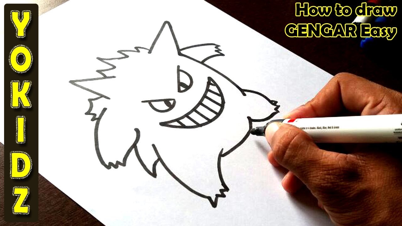 COMO DIBUJAR A GENGAR - POKEMON / how to draw gengar - pokemon