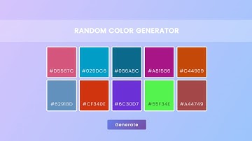 How to Create a Random Color Generator in HTML CSS & JAVASCRIPT