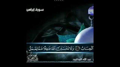عبدالله المطرود قران كريم