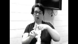 Signing practices (ASL) words from notes