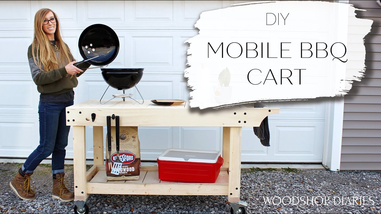 DIY Grill Cart & BBQ Prep Table --FREE BUILD PLANS!