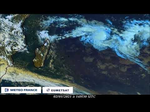 Animation satellite système DANILO - Océan Indien sud-ouest - Janvier 2021 (Météo France - EumetSat)