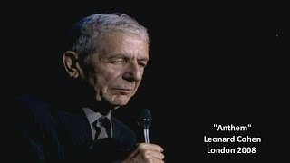 Video voorbeeld van "Leonard Cohen - Anthem (w/lyrics) London 2008"