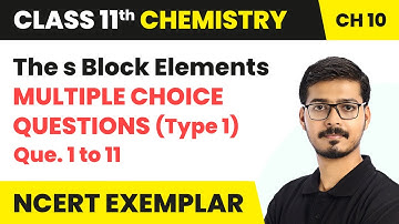 The s Block Elements - Multiple Choice Questions (Type 1) | Class 11 Chemistry Ch10 (NCERT Exemplar)