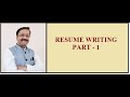 18 resume writing part 1