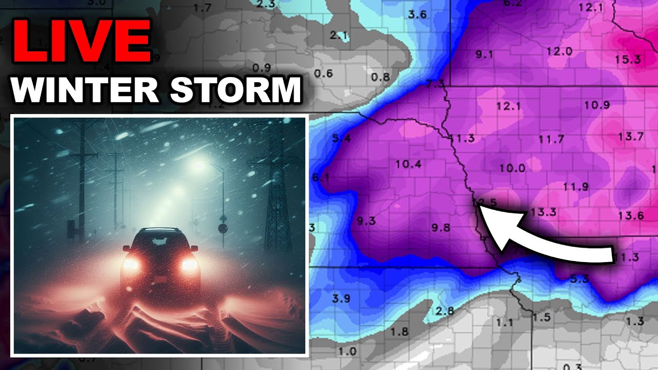 Blizzard Conditions Developing In Nebraska & Iowa - Live As It Happened ...