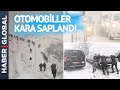 İstanbul'da Kar Esareti! Yüzlerce Araç Kara Saplanıp Mahsur Halde Kaldı