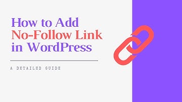 How to Add No-Follow link in WordPress