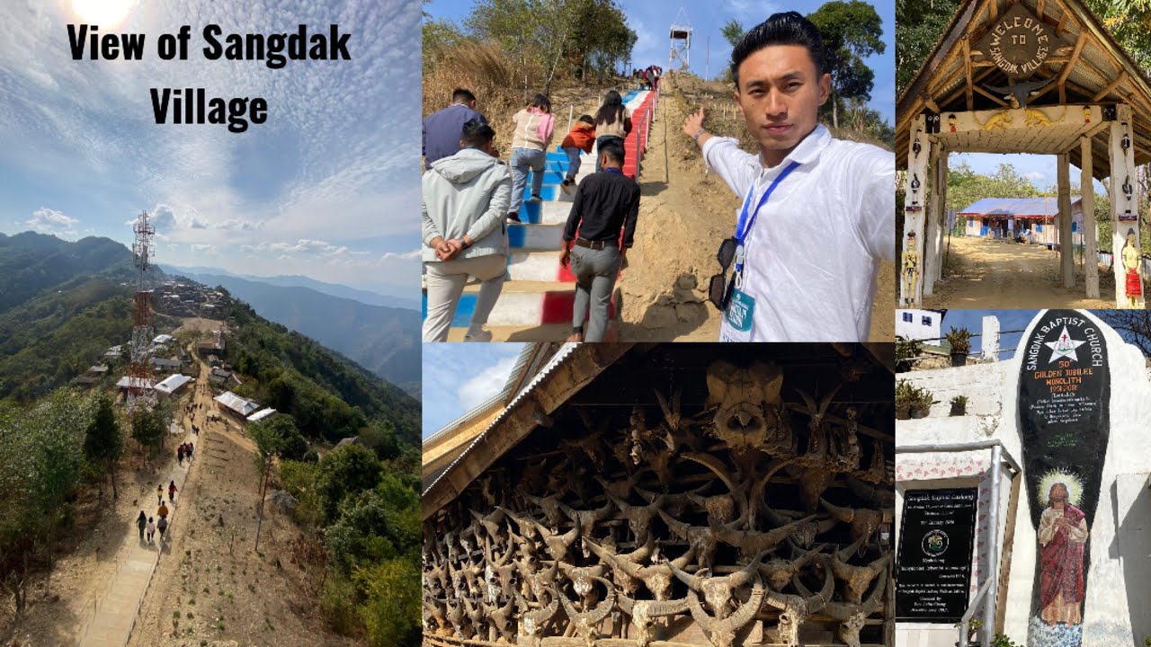 View of Sangdak Village | Dakshou Mountain ⛰️ | 75th Platinum Jubilee ..#tuensang #nagaland