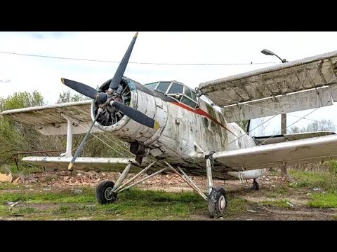 Cold Start BIG old ANTONOV AN-2 Airplane Engines