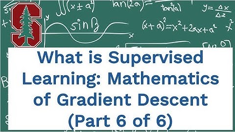 What is Supervised Learning: Mathematics of Gradient Descent (Part 6) - Taught by Stanford PhD