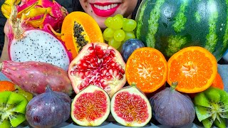 ASMR FRESH FRUIT PLATTER *MAKAN BUAH SEGAR* ताजे फल खाएं MUKBANG MASSIVE Eating Sounds