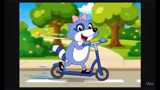 Pinch Raccoon's Blue Scooter